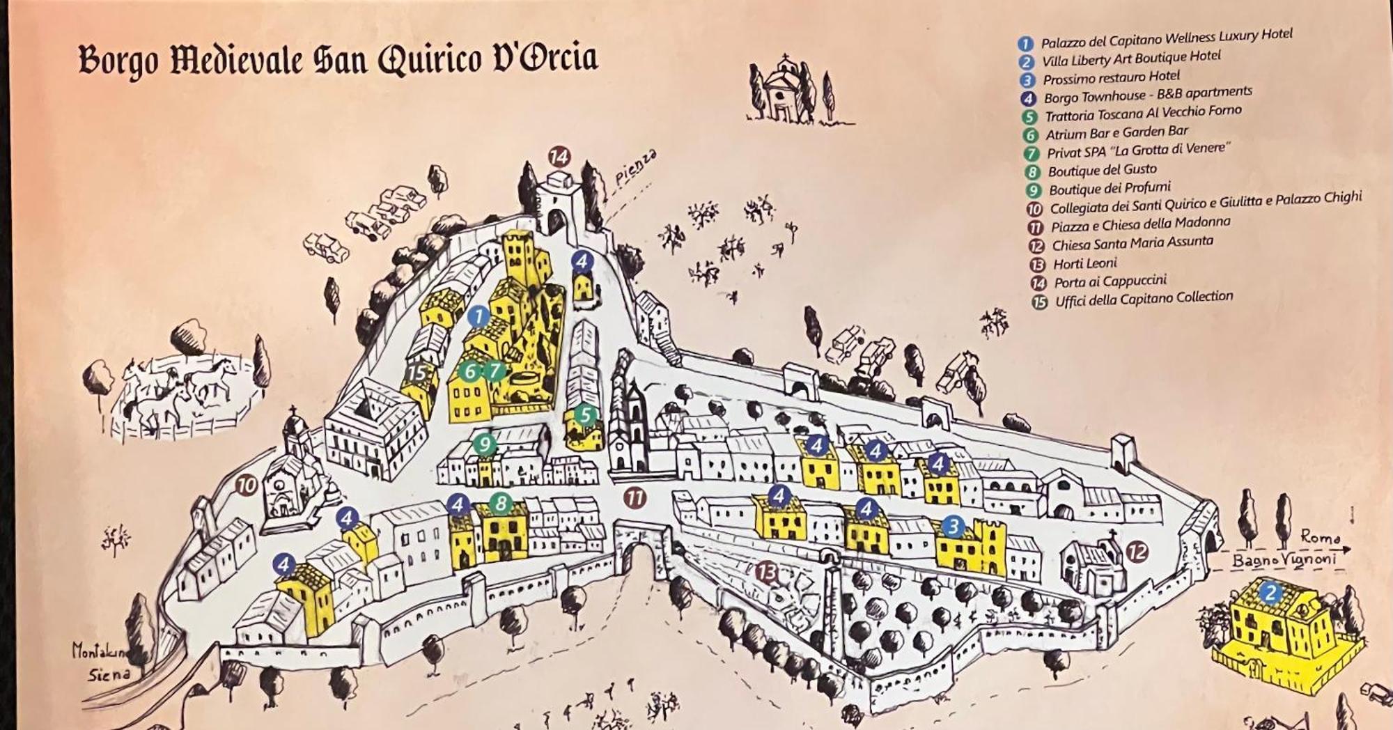 Borgo Medievale San Quirico D'Orcia B&B - Capitano Collection - Albergo Diffuso Bagian luar foto